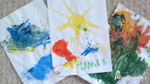 Иллюстрация 10 из 10 для Краски для рисования руками: 5 цветов (530) | Лабиринт - канцтовы. Источник: Vetrami
