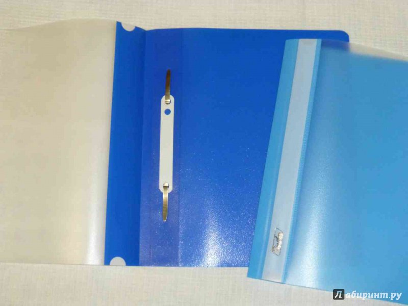 Иллюстрация 3 из 4 для Папка-скоросшиватель пластиковая (прозрачный верх, А5, синяя) (AS5_00102) | Лабиринт - канцтовы. Источник: Лабиринт