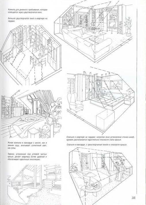 Иллюстрация 34 из 39 для Мансарды и чердачные помещения. Обустройство, планировка, дизайн - Йожеф Косо | Лабиринт - книги. Источник: lexus