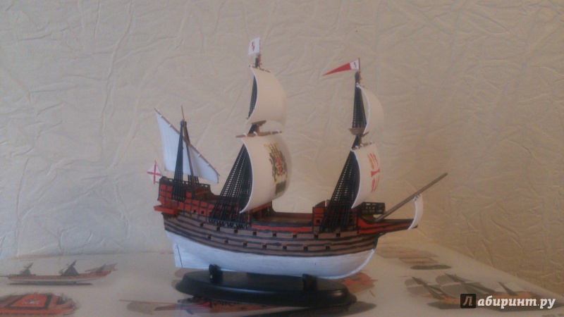 Иллюстрация 11 из 11 для Испанский корабль. Флагман непобедимой армады галеон "Сан-Мартин" (М:1/350) (6502П) | Лабиринт - игрушки. Источник: Яцуба  Анастасия Александровна