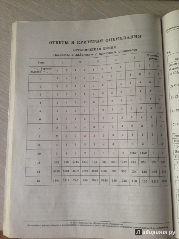 Иллюстрация 7 из 8 для ЕГЭ-15. Химия. Тематические варианты. 22 варианта - Каверина, Молчанова, Стаханова | Лабиринт - книги. Источник: Шпудейко Лариса Валерьевна