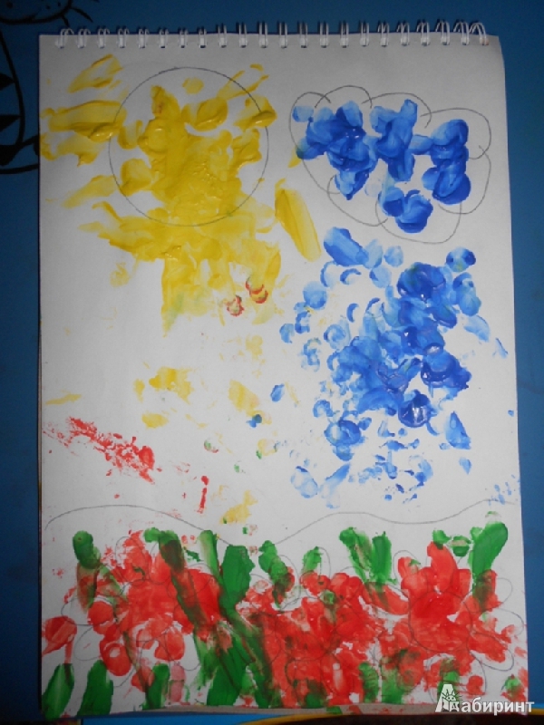 Иллюстрация 2 из 10 для Краски для рисования руками: 5 цветов (530) | Лабиринт - канцтовы. Источник: Дежникова  Валентина