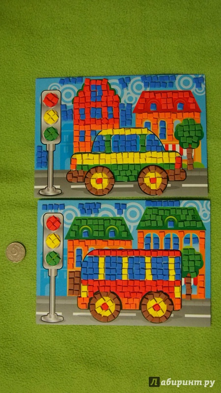 Иллюстрация 22 из 25 для Мозаика "Автобус и такси". 2 набора (97020) | Лабиринт - игрушки. Источник: Соколова  Наталья