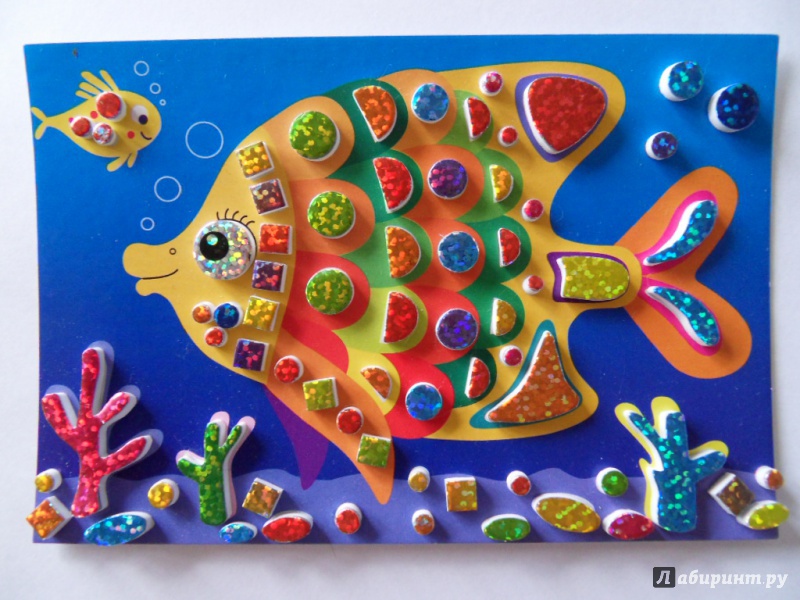 Иллюстрация 11 из 15 для Чудо-мастерская. Сверкающая мозаика "Рыбка. Морская звезда" (2774) | Лабиринт - игрушки. Источник: Стучилин  Михаил