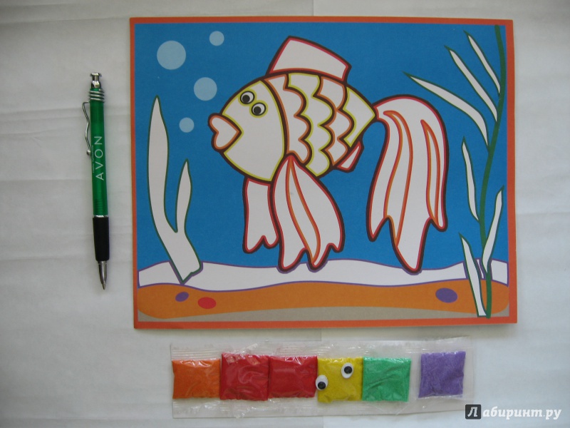 Иллюстрация 2 из 7 для Картинка из песка "Рыбка" (2629) | Лабиринт - игрушки. Источник: ТанюшаК