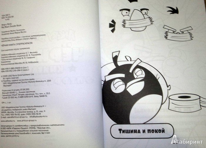 Иллюстрация 6 из 15 для Angry Birds. Чёрная книга суперраскрасок | Лабиринт - книги. Источник: Леонид Сергеев