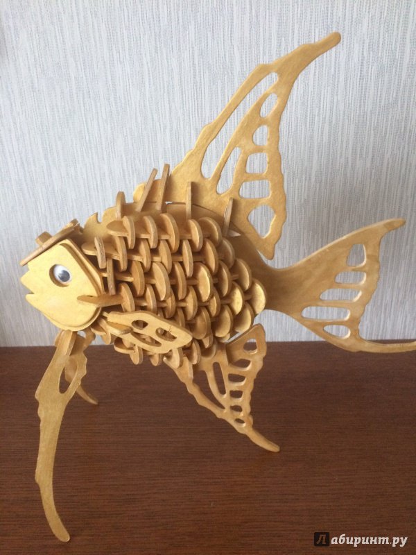 Иллюстрация 8 из 11 для Сборная деревянная модель "Ангельская рыбка" (H010) | Лабиринт - игрушки. Источник: lena1969