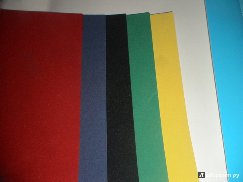 Иллюстрация 3 из 4 для Бархатный цветной картон "Морские жители" (А4, 5 листов, 5 цветов) (БЦК55148) | Лабиринт - канцтовы. Источник: prema81