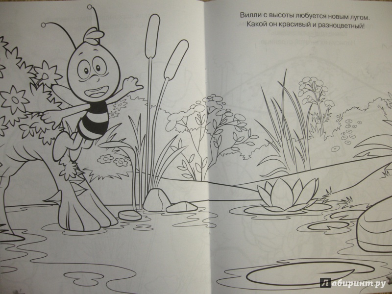 Иллюстрация 3 из 6 для Пчелка Майя. Раскраска с наклейками | Лабиринт - книги. Источник: Божья  Коровка