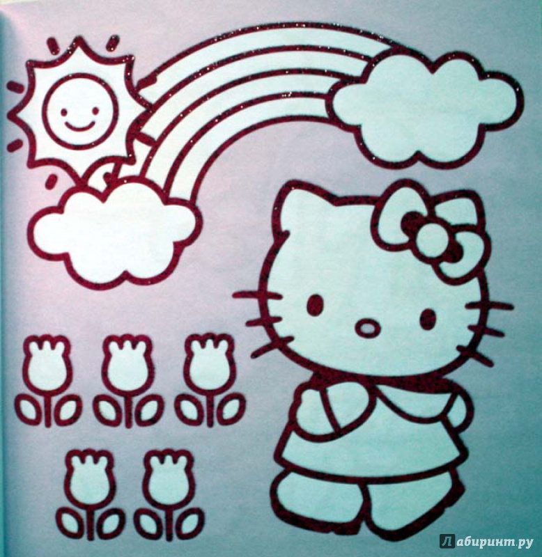 Иллюстрация 2 из 17 для Hello Kitty. Серебряная раскраска. Веселая прогулка | Лабиринт - книги. Источник: Сидоренко  Сергей