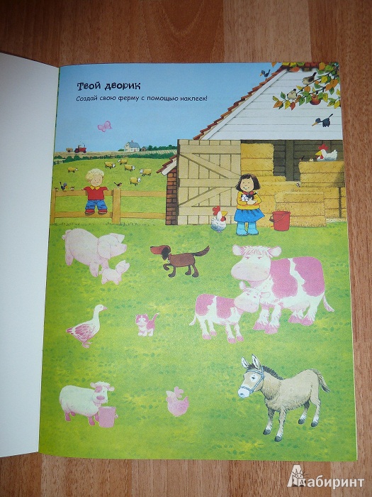 Иллюстрация 2 из 3 для В деревне. Книга с наклейками | Лабиринт - книги. Источник: Гуша