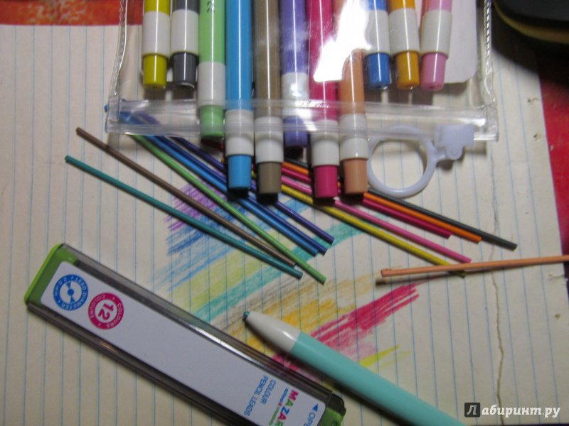 Иллюстрация 4 из 14 для Цветные грифели для автоматических карандашей, 12 цветов (М-7915) | Лабиринт - канцтовы. Источник: Осипова  Татьяна Борисовна