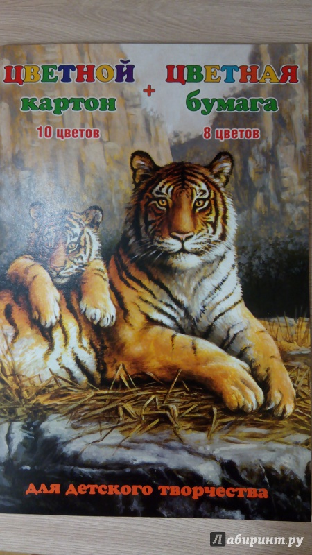 Иллюстрация 1 из 8 для Картон цветной + бумага цветная "Тигрица" (10 листов+16 листов) (41517) | Лабиринт - канцтовы. Источник: Терентьева  Ольга