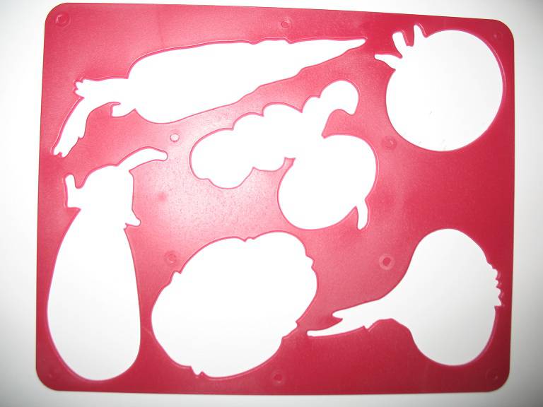 Иллюстрация 1 из 2 для Трафарет пластмассовый "Овощи" | Лабиринт - игрушки. Источник: ЕленкаС