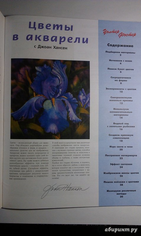 Иллюстрация 4 из 26 для Цветы в акварели - Джоан Хансен | Лабиринт - книги. Источник: ss0263042