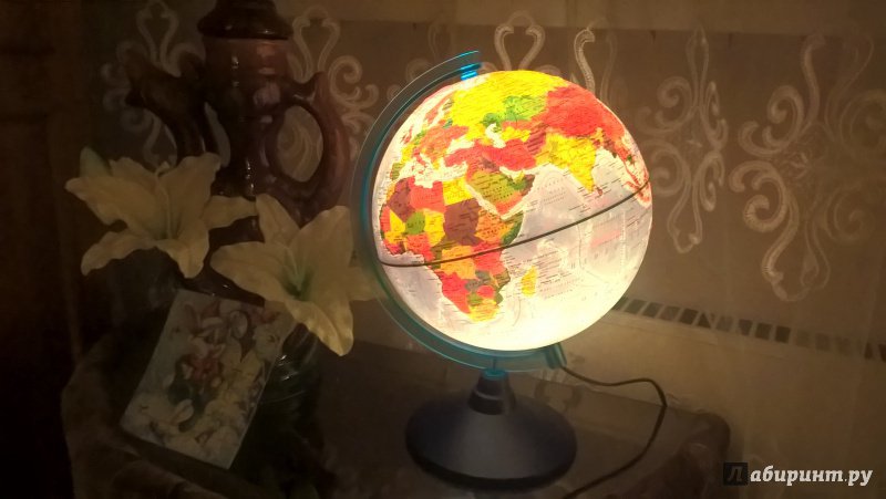 Иллюстрация 14 из 18 для Глобус Земли физико-политический рельефный с подсветкой (d=250 мм) (Ке022500195) | Лабиринт - канцтовы. Источник: Белова  Мария
