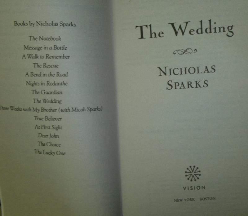 Иллюстрация 4 из 17 для The Wedding - Nicholas Sparks | Лабиринт - книги. Источник: Леонид Сергеев