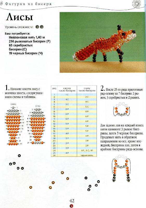 Иллюстрация 12 из 19 для Фигурки из бисера. Животные, птицы, насекомые - Лоран Катио | Лабиринт - книги. Источник: Росинка