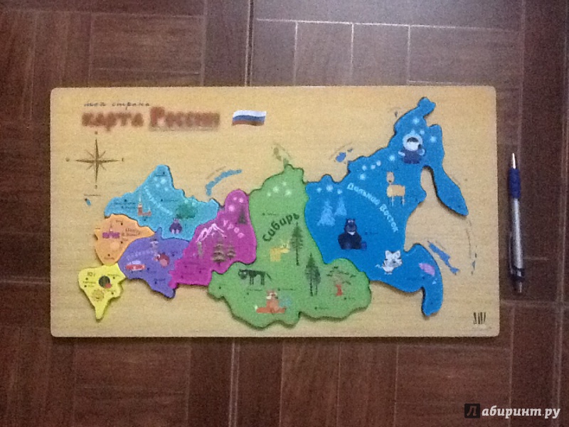 Иллюстрация 2 из 4 для Пазл деревянный "Моя Страна. Карта России" (707) | Лабиринт - игрушки. Источник: Доброван  Вера