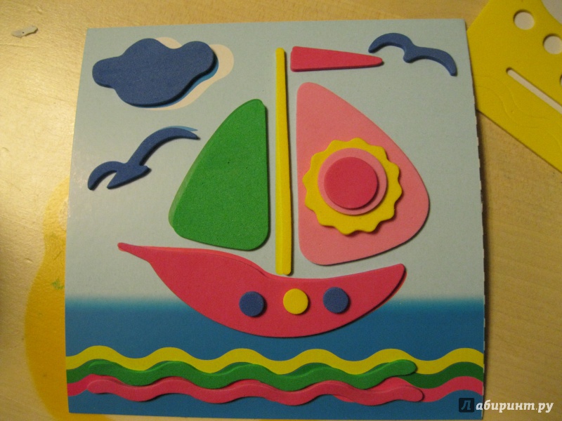 Иллюстрация 9 из 10 для Набор для детского творчества Мягкая картинка Море | Лабиринт - игрушки. Источник: MaMasha