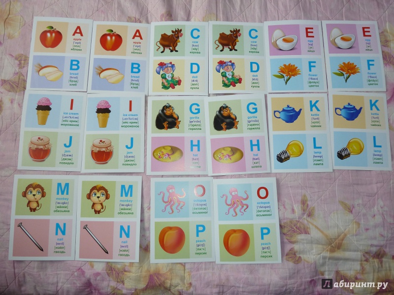 Иллюстрация 5 из 11 для Обучающие карточки "Английский алфавит" (16 карточек) | Лабиринт - игрушки. Источник: Ширяева  Наташа