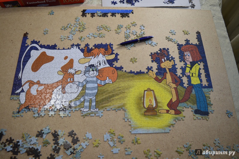Иллюстрация 3 из 3 для Puzzle-1000 "Простоквашино. Мурка и Гавр" (C-PU100021) | Лабиринт - игрушки. Источник: Дунечка