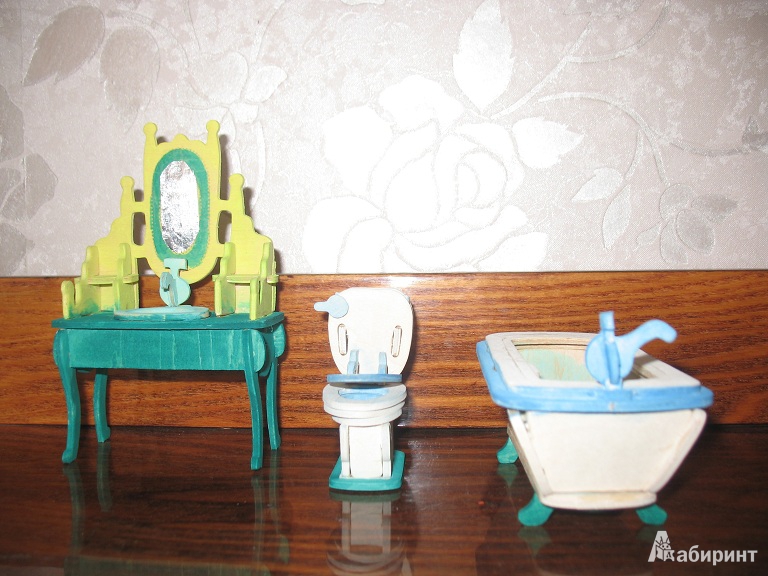 Иллюстрация 2 из 11 для Сборная деревянная модель. Ванная комната | Лабиринт - игрушки. Источник: ЕленкаС