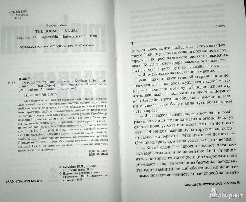 Иллюстрация 2 из 6 для Сто шесть ступенек в никуда - Барбара Вайн | Лабиринт - книги. Источник: Леонид Сергеев