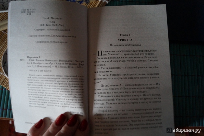 Иллюстрация 28 из 30 для 1Q84. Тысяча Невестьсот Восемьдесят Четыре. Книга 3. Октябрь-декабрь - Харуки Мураками | Лабиринт - книги. Источник: kiokonami