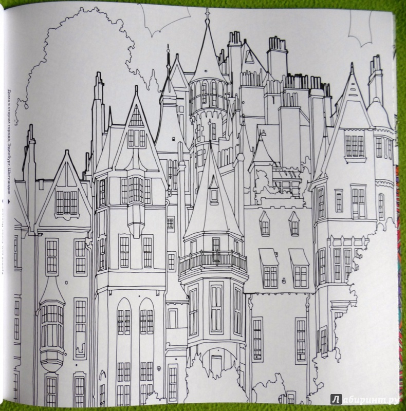 Иллюстрация 40 из 70 для Удивительные строения. Раскраска с самыми красивыми зданиями, реальными и выдуманными - Стив Макдональд | Лабиринт - книги. Источник: reader*s