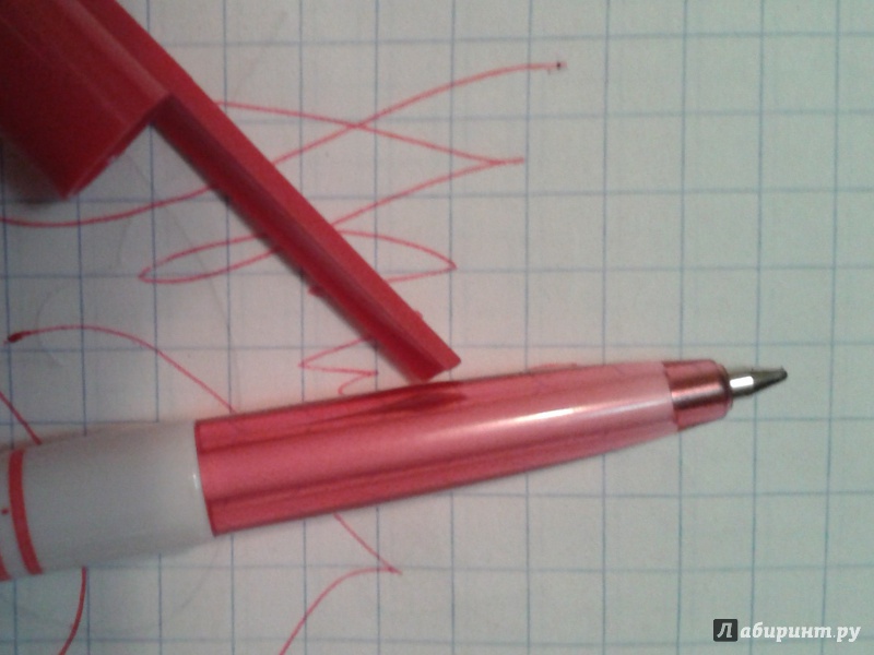 Иллюстрация 3 из 14 для Ручка шариковая офисная, красная, 0,1 мм. (140892) | Лабиринт - канцтовы. Источник: Написатель