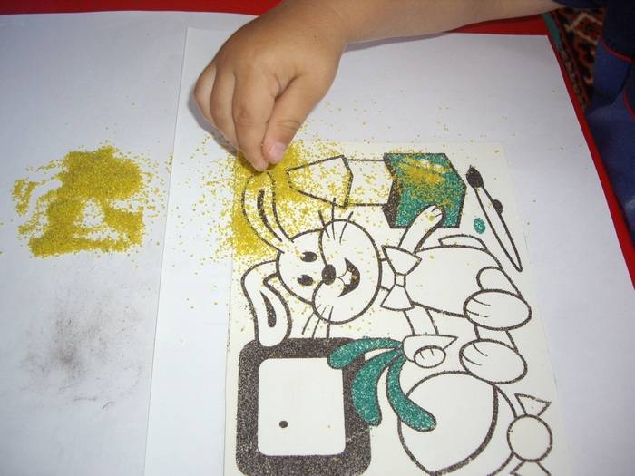 Иллюстрация 12 из 13 для Фреска в рамке. Песчаная картина "Мой зайка" | Лабиринт - игрушки. Источник: Майский день