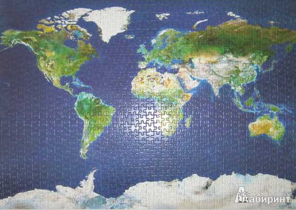 Иллюстрация 2 из 2 для Пазл-1000 Карты мира (2 по 1000 в 1) (13296) | Лабиринт - игрушки. Источник: ЛиС-а