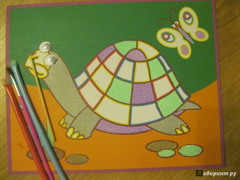 Иллюстрация 5 из 6 для Картинка из песка "Черепаха" (2630) | Лабиринт - игрушки. Источник: MaMasha
