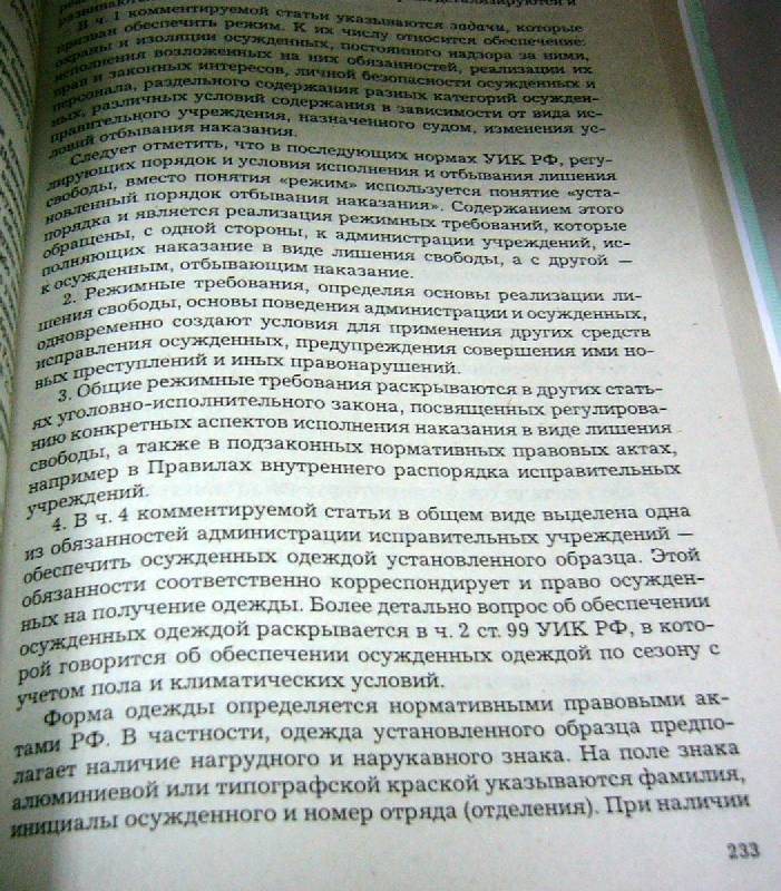 Иллюстрация 3 из 5 для Комментарий к уголовно-исполнительному кодексу Российской Федерации | Лабиринт - книги. Источник: Nika