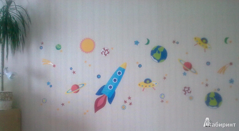 Иллюстрация 2 из 4 для Наклейка Декор "Space ship" (WST-3260F) | Лабиринт - игрушки. Источник: Петрова  Светлана