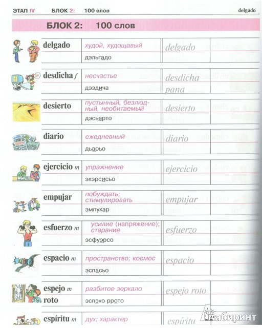 Иллюстрация 20 из 20 для 1200 самых важных испанских слов в картинках. Для начинающих. Учебное пособие | Лабиринт - книги. Источник: sv_post