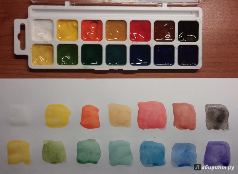 Иллюстрация 4 из 4 для Краски акварельные медовые полусухие "Чудо-краски" (14 цветов, без кисти) (212074) | Лабиринт - канцтовы. Источник: Мама Анюты