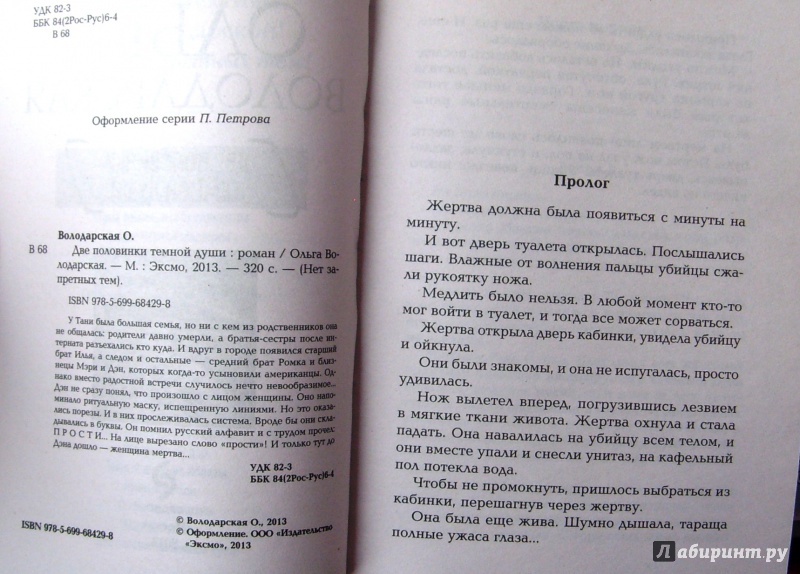 Иллюстрация 3 из 5 для Две половинки темной души - Ольга Володарская | Лабиринт - книги. Источник: Соловьев  Владимир