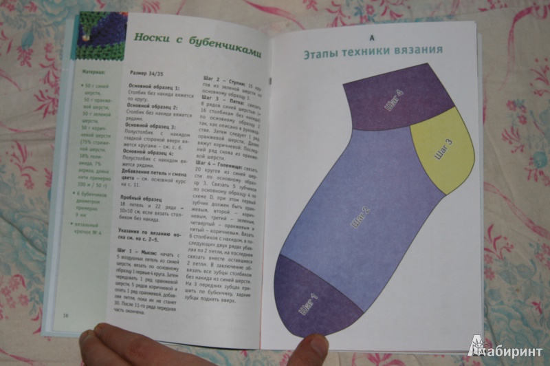 Иллюстрация 4 из 6 для Простейший способ вязать носки крючком - Таня Мюллер | Лабиринт - книги. Источник: Кабанова  Ксения Викторовна