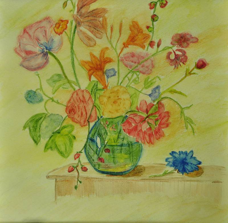 Иллюстрация 4 из 7 для Раскраска цветными карандашами: Букет цветов (Рн019) | Лабиринт - игрушки. Источник: Усов  Антон