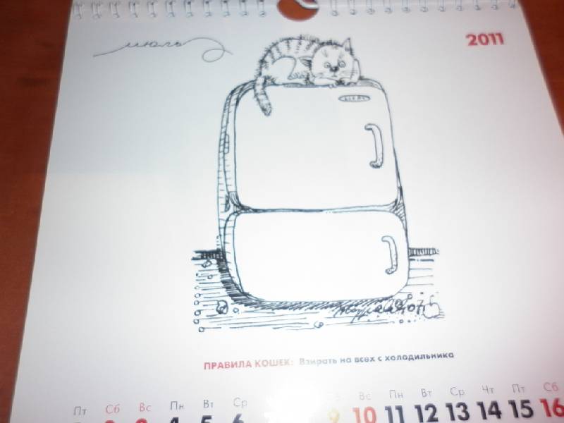 Иллюстрация 9 из 14 для Перекидной календарь на 2011 год "Новые правила кошек" | Лабиринт - сувениры. Источник: alalikovna