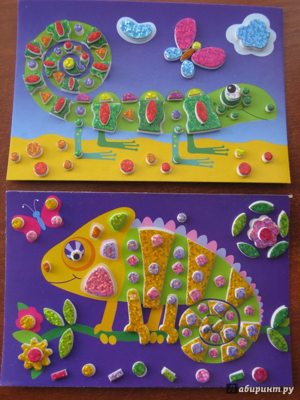 Иллюстрация 8 из 8 для Сверкающая мозаика "Хамелеон. Ящерица" (2775) | Лабиринт - игрушки. Источник: sova2128