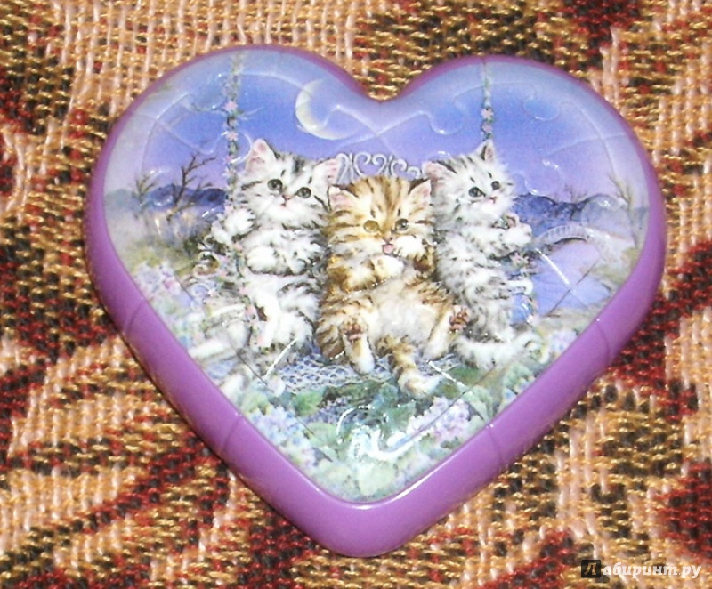 Иллюстрация 5 из 5 для Шаровый пазл Брелок Сердце Котята (G1101_2.36) | Лабиринт - игрушки. Источник: Ёжик