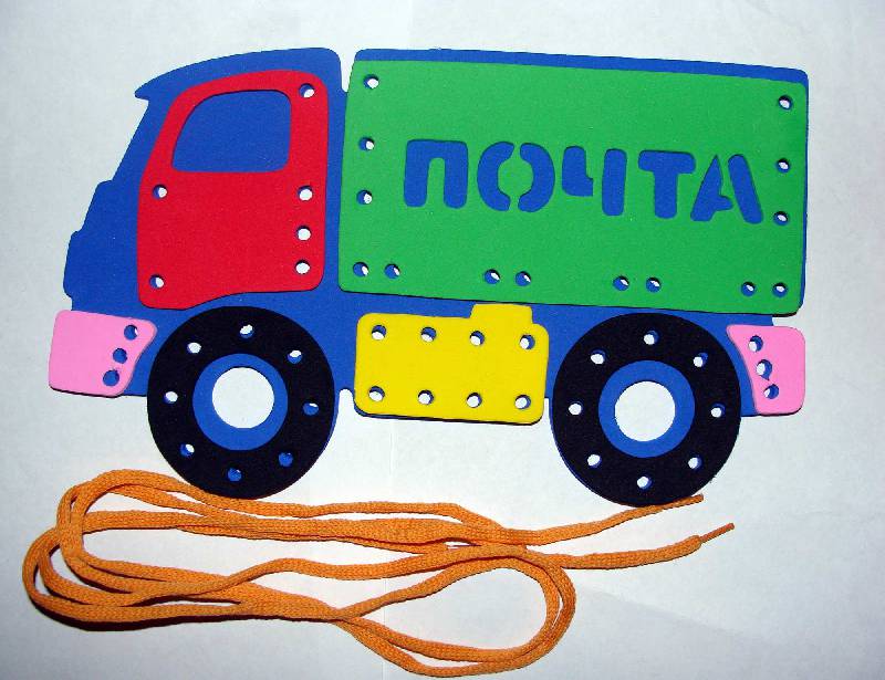 Иллюстрация 4 из 4 для Шнуровка. Почтовый грузовик (103013) | Лабиринт - игрушки. Источник: Arina