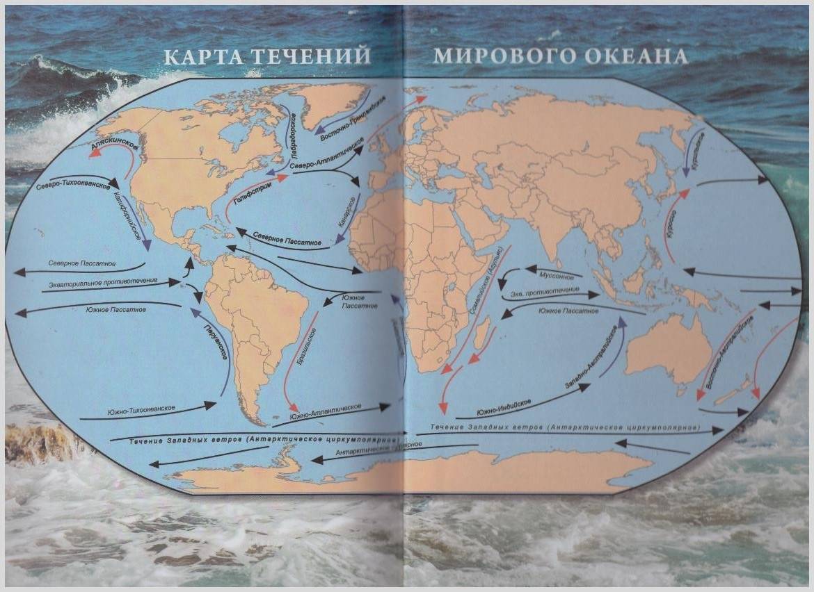 Направления теплых течений. Карта течений мирового океана. Карта основных океанических течений. Карта холодных течений мирового океана. Карта поверхностных течений мирового океана.