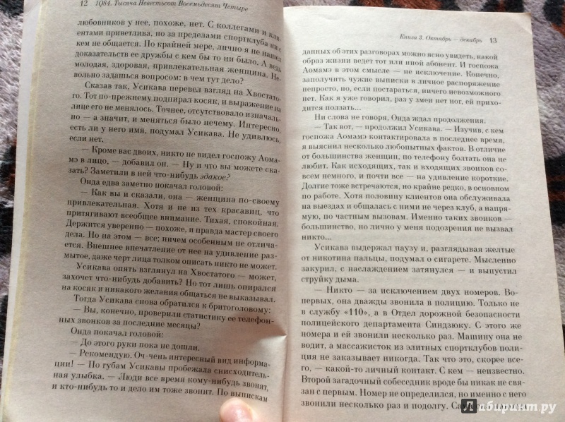 Иллюстрация 22 из 30 для 1Q84. Тысяча Невестьсот Восемьдесят Четыре. Книга 3. Октябрь-декабрь - Харуки Мураками | Лабиринт - книги. Источник: Екатерина