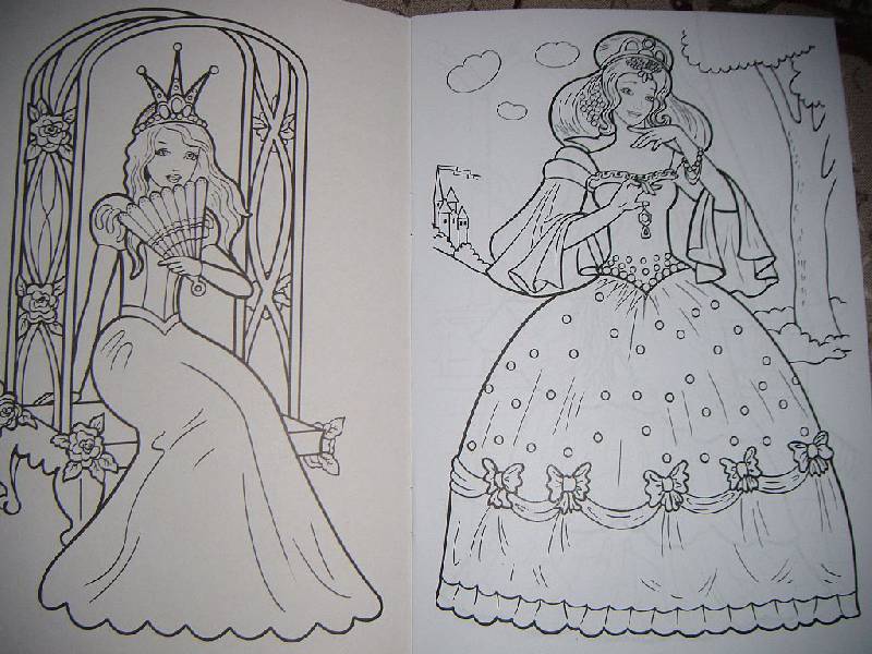 Иллюстрация 2 из 6 для Раскраска: Сказочные принцессы | Лабиринт - книги. Источник: Iwolga