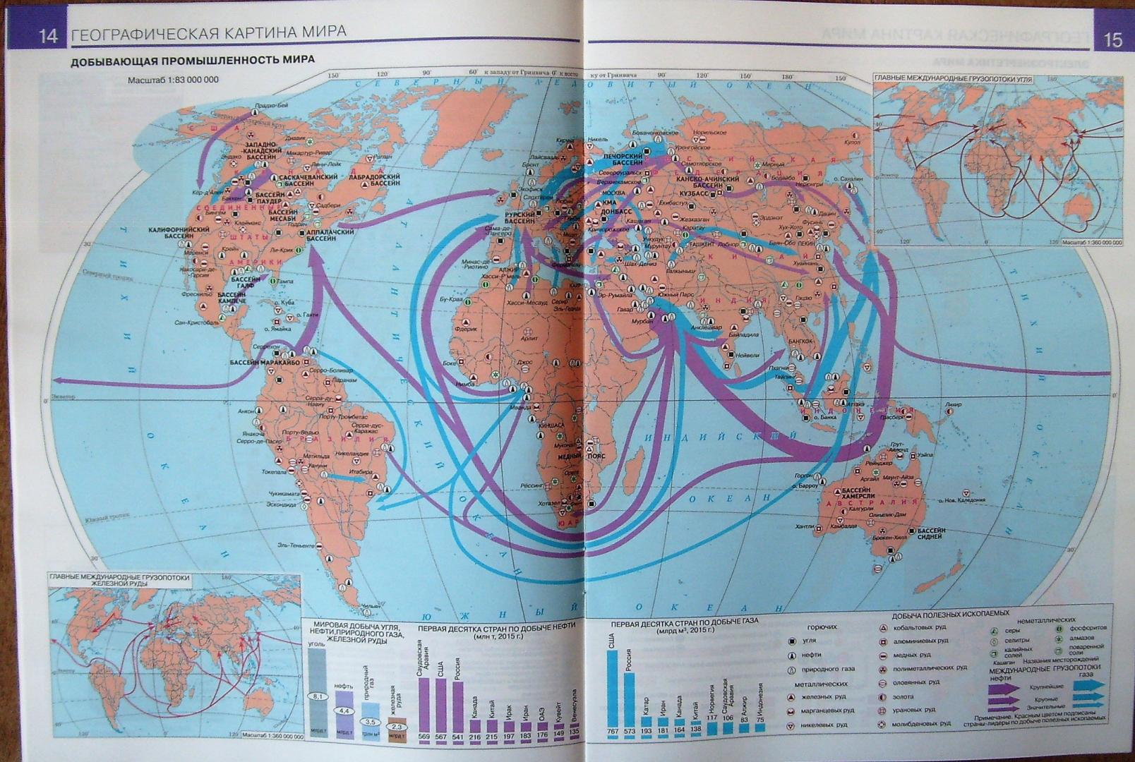 Карта добывающей промышленности. Карта мирового транспорта атлас 10 класс. Добывающая промышленность атлас. Атлас по географии 10-11 класс.