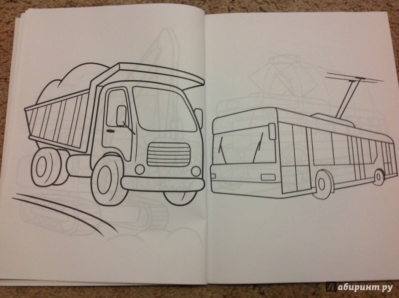Иллюстрация 11 из 27 для Суперраскраски А4. Веселый транспорт | Лабиринт - книги. Источник: Кононова Мария